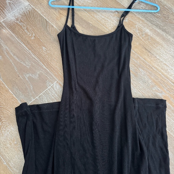 Skims Soft Lounge Long Slip Dress in Black - Picture 2 of 3